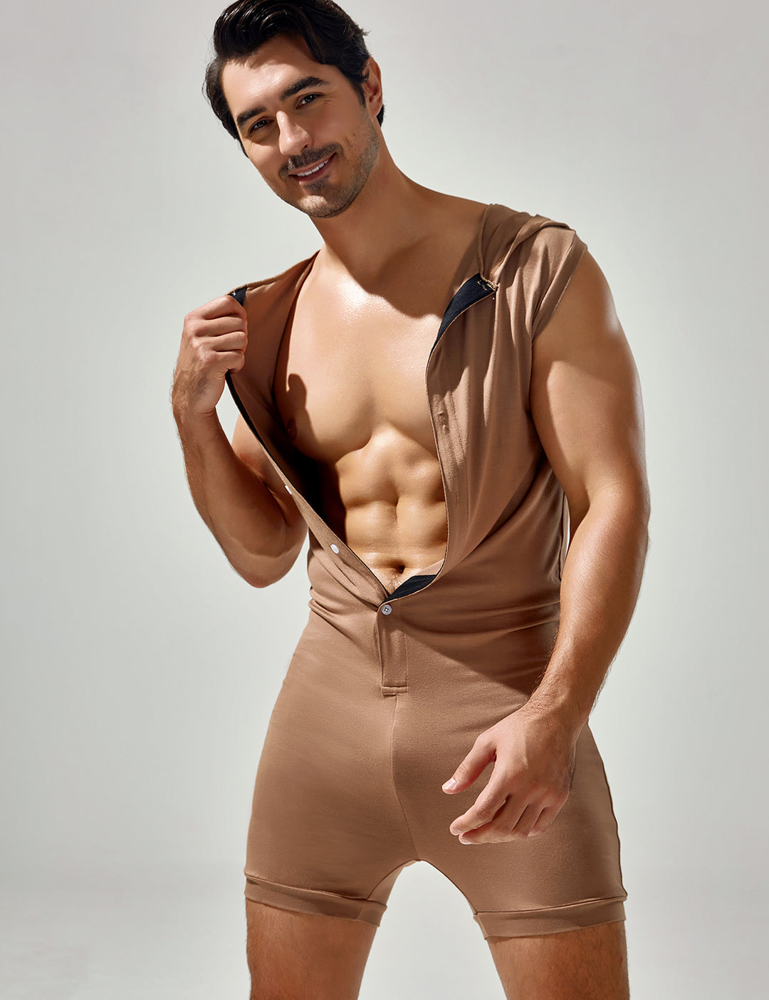 Sleeveless Bodysuit with Hood 23702