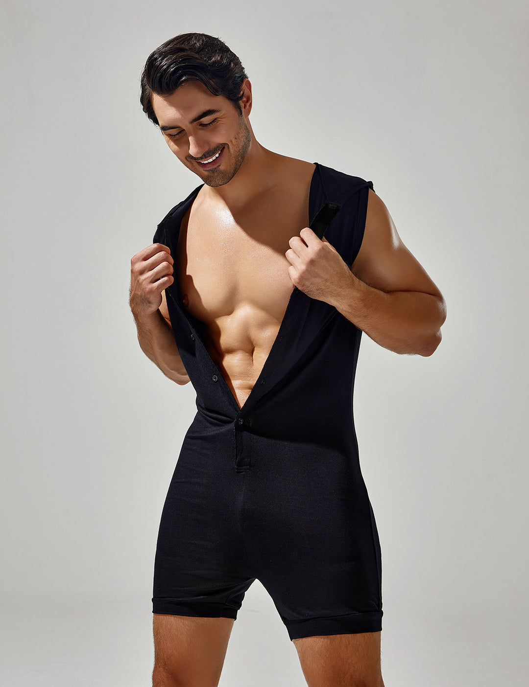 Sleeveless Bodysuit with Hood 23702