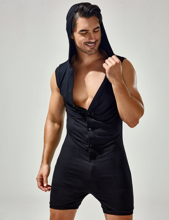Sleeveless Bodysuit with Hood 23702