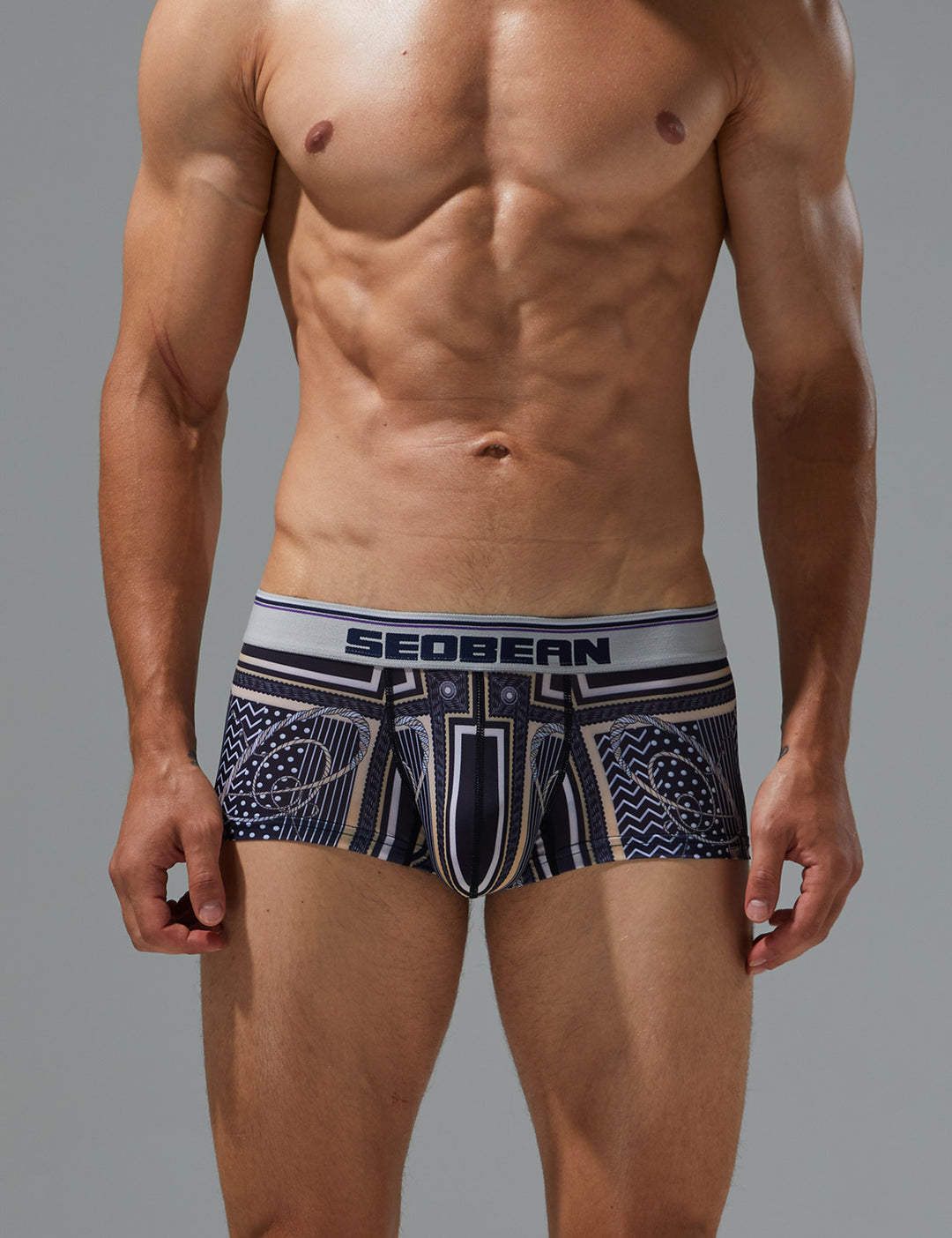 Color Block Boxer Brief 240207 in Black