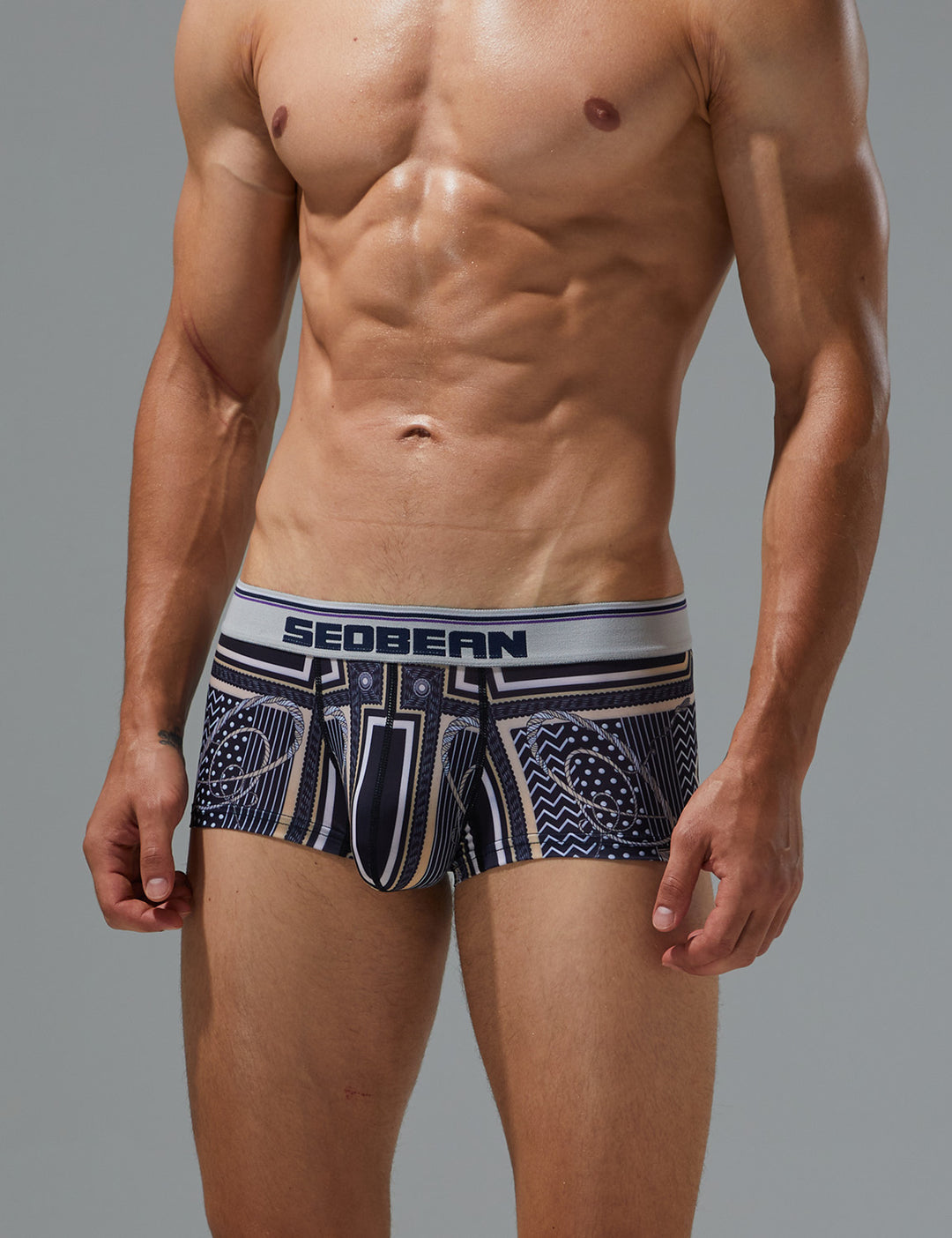 Color Block Boxer Brief 240207 in Black