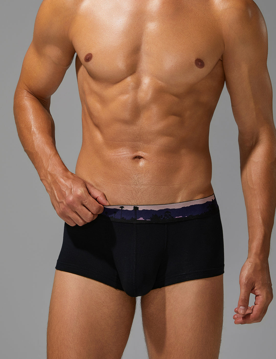 Landscape Print Waistband Boxer Briefs 260202