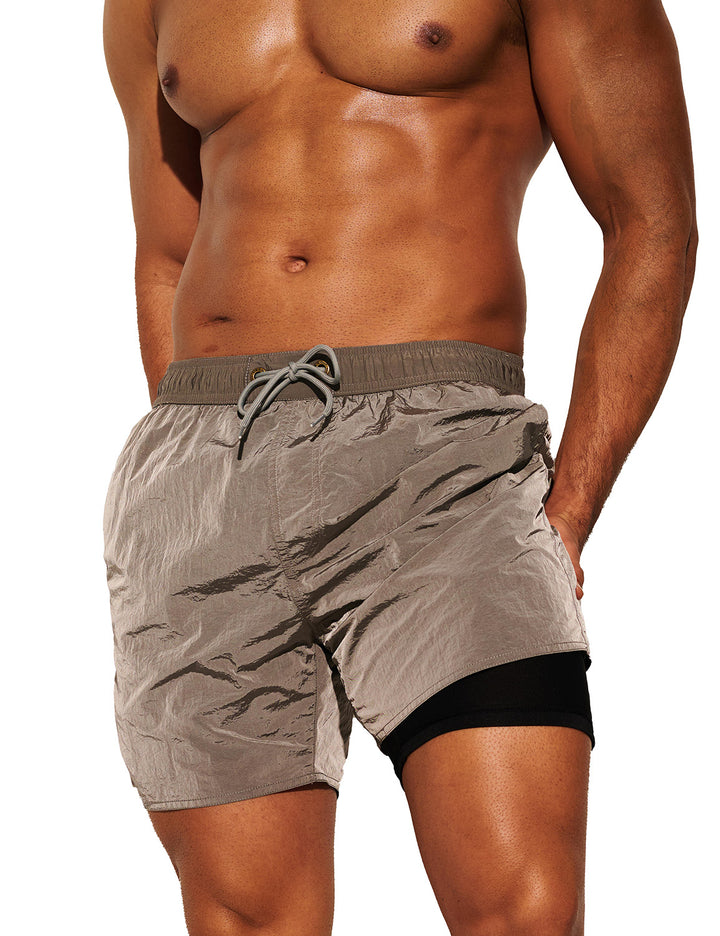 Metallic Shiny 2 in 1 Shorts B3468