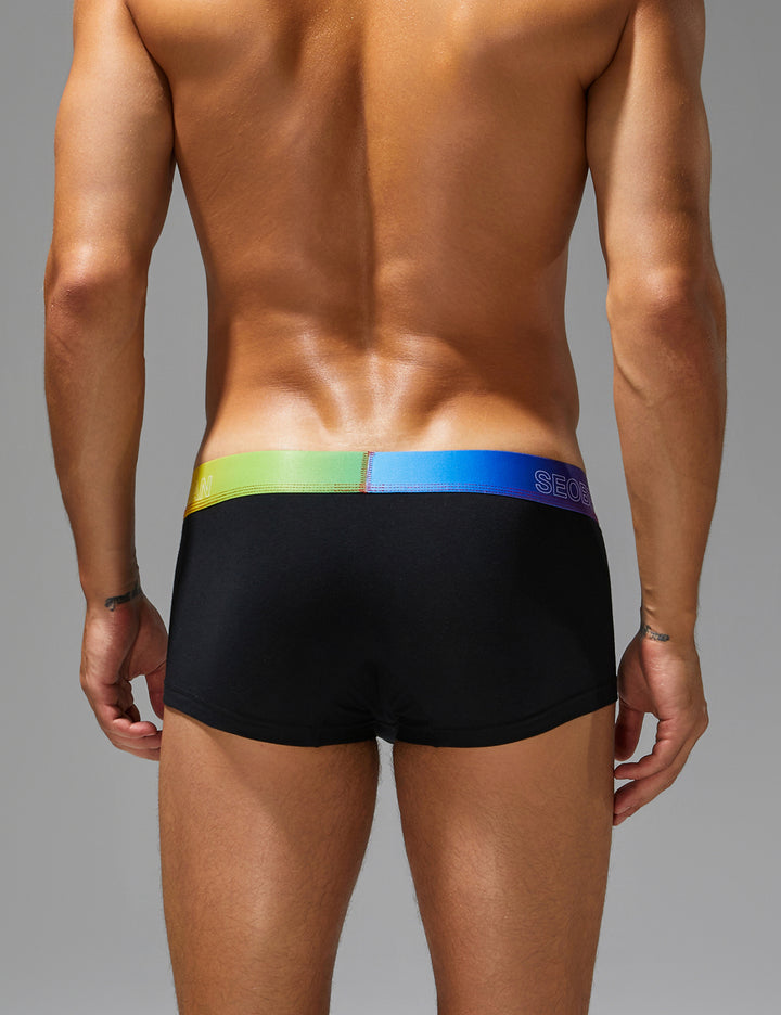 Color Pop Cotton Boxer Briefs – Gradient Waistband 260207