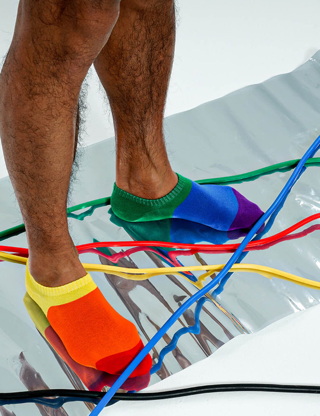 Rainbow No-Show Thin Socks SINGLE-PACK