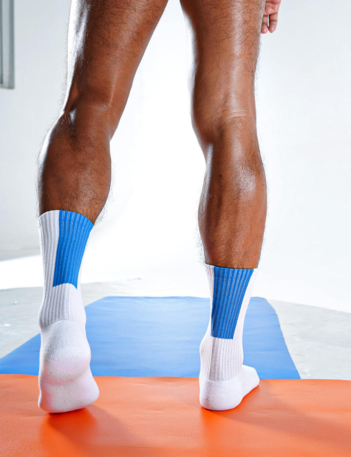 Blue Block Sport Crew Socks SINGLE-PACK