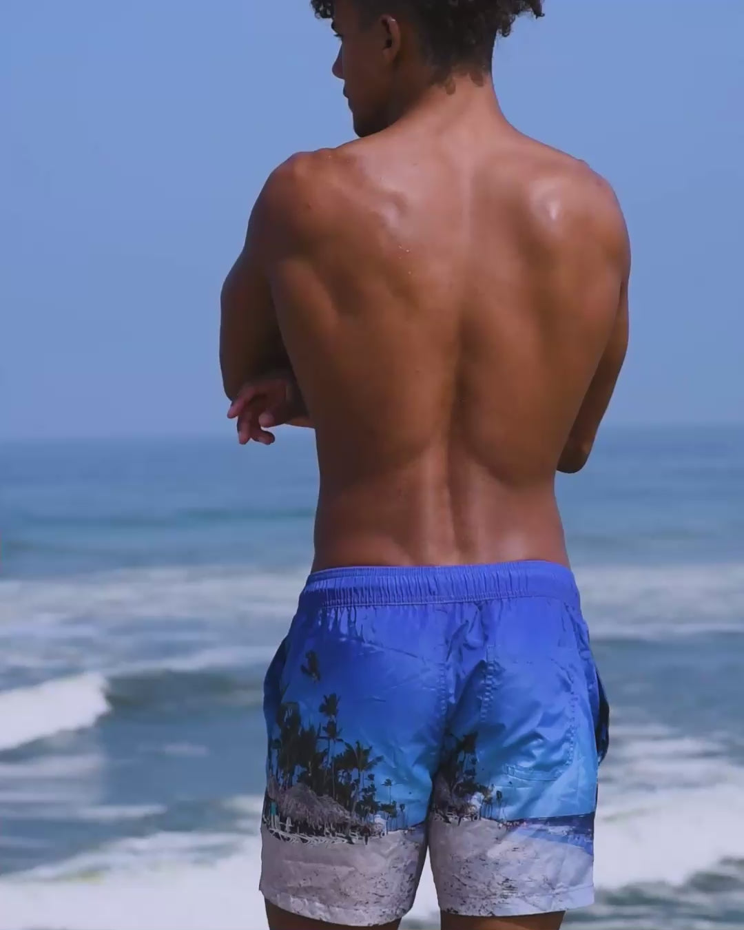 Swim Shorts 231301 with Quick-Dry in Blue Ocean