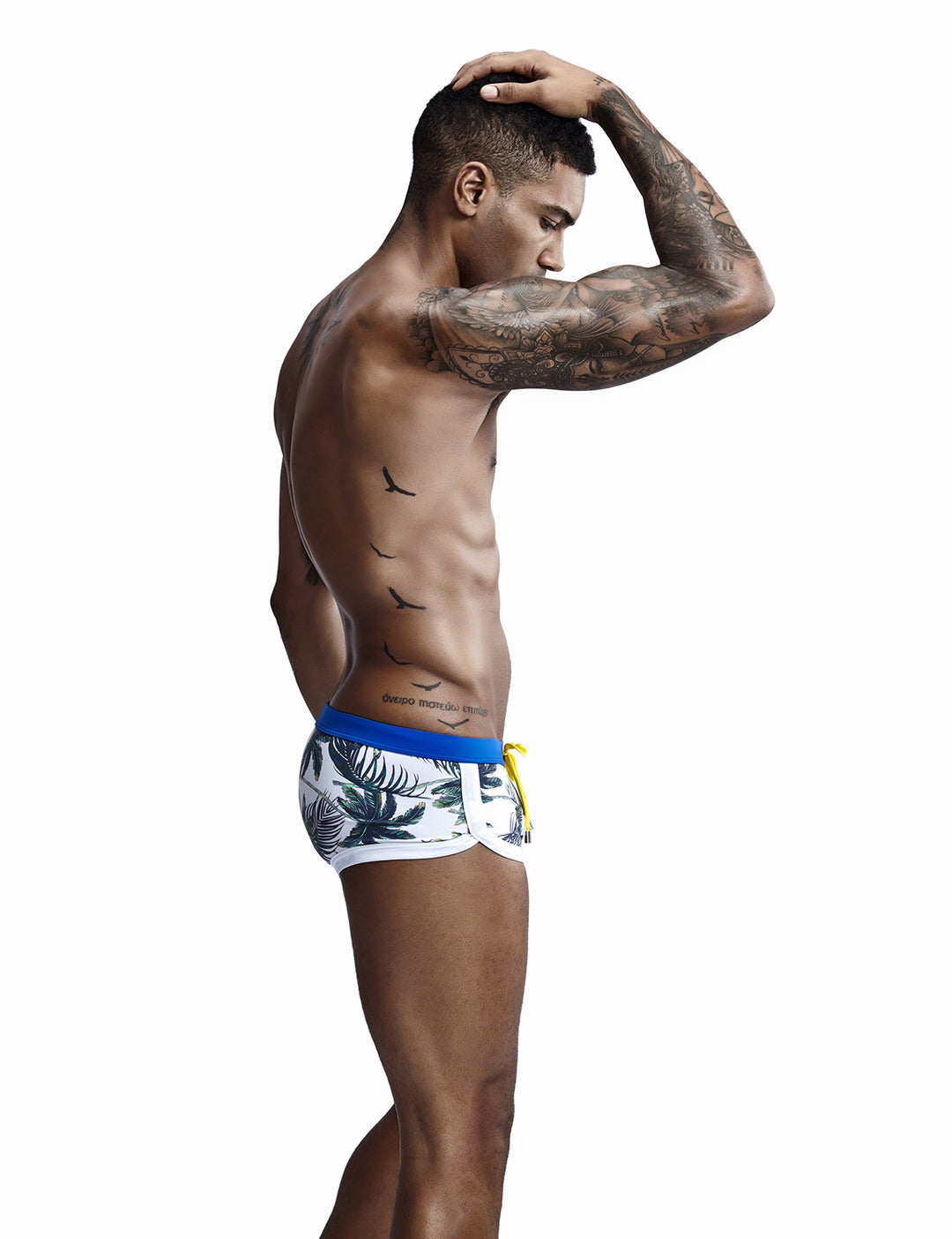 Low Rise Leaf Pattern Swimwear 00801