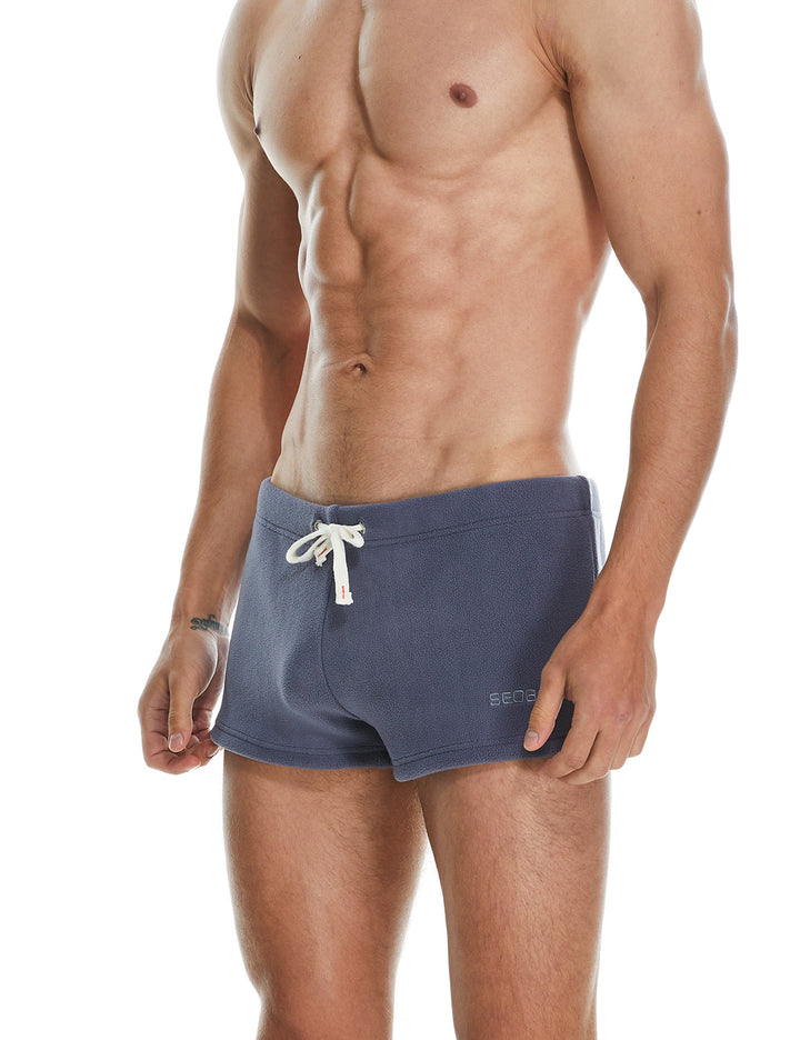 Solid Polar Fleece Shorts 230501