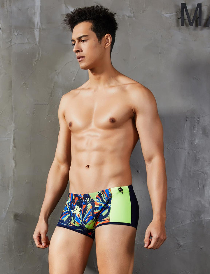 Low Rise Boxer Brief Graffiti Swimwear 90801