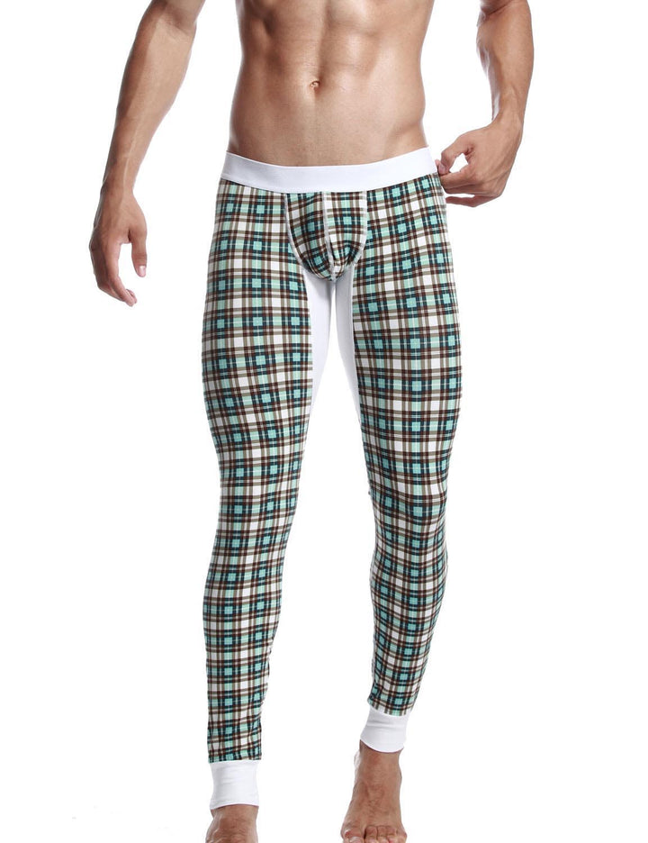 Low Rise Long Underwear Plaid Long John 30401