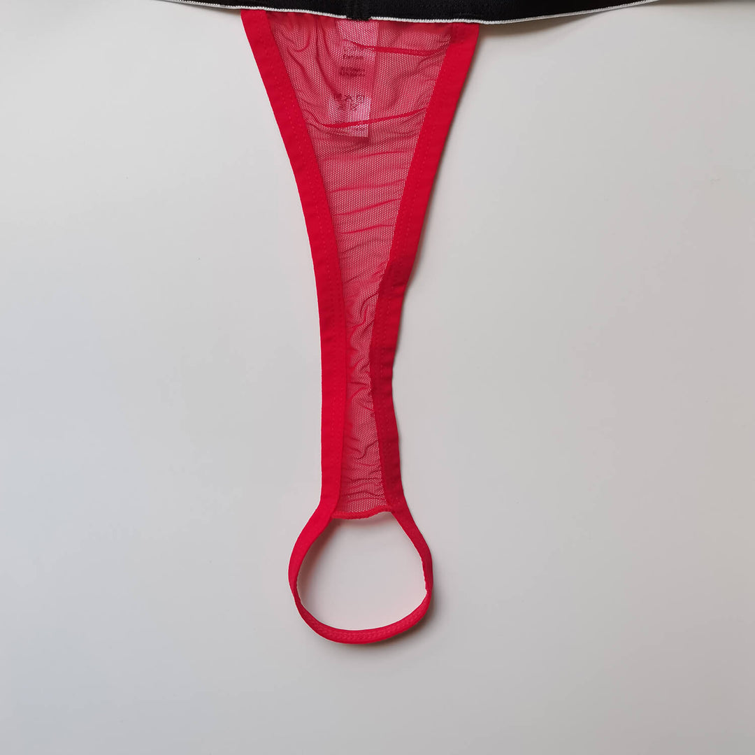 Sexy O-Ring Thong with Flaps 5641