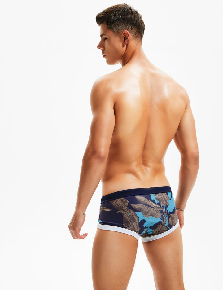 Low Rise Leaf Pattern Swimwear 00801