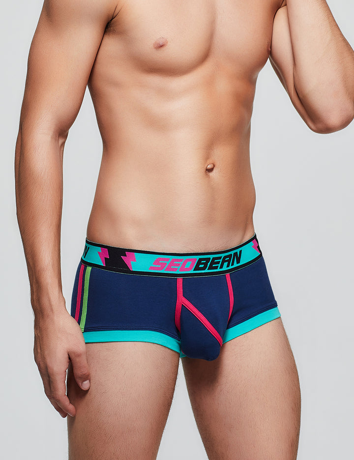 Lightning &amp; Line Pattern Boxer Brief 00206