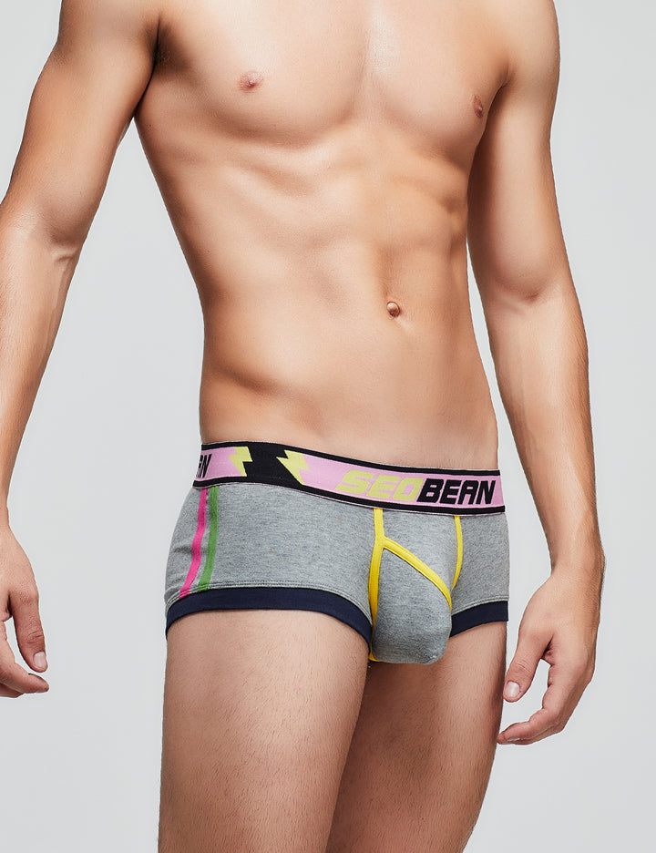 Lightning &amp; Line Pattern Boxer Brief 00206
