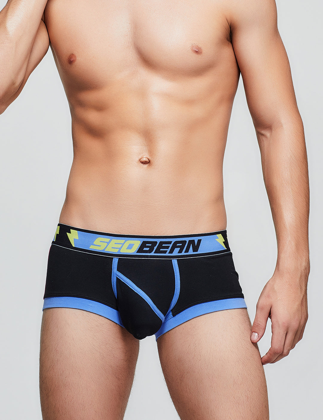 Lightning &amp; Line Pattern Boxer Brief 00206