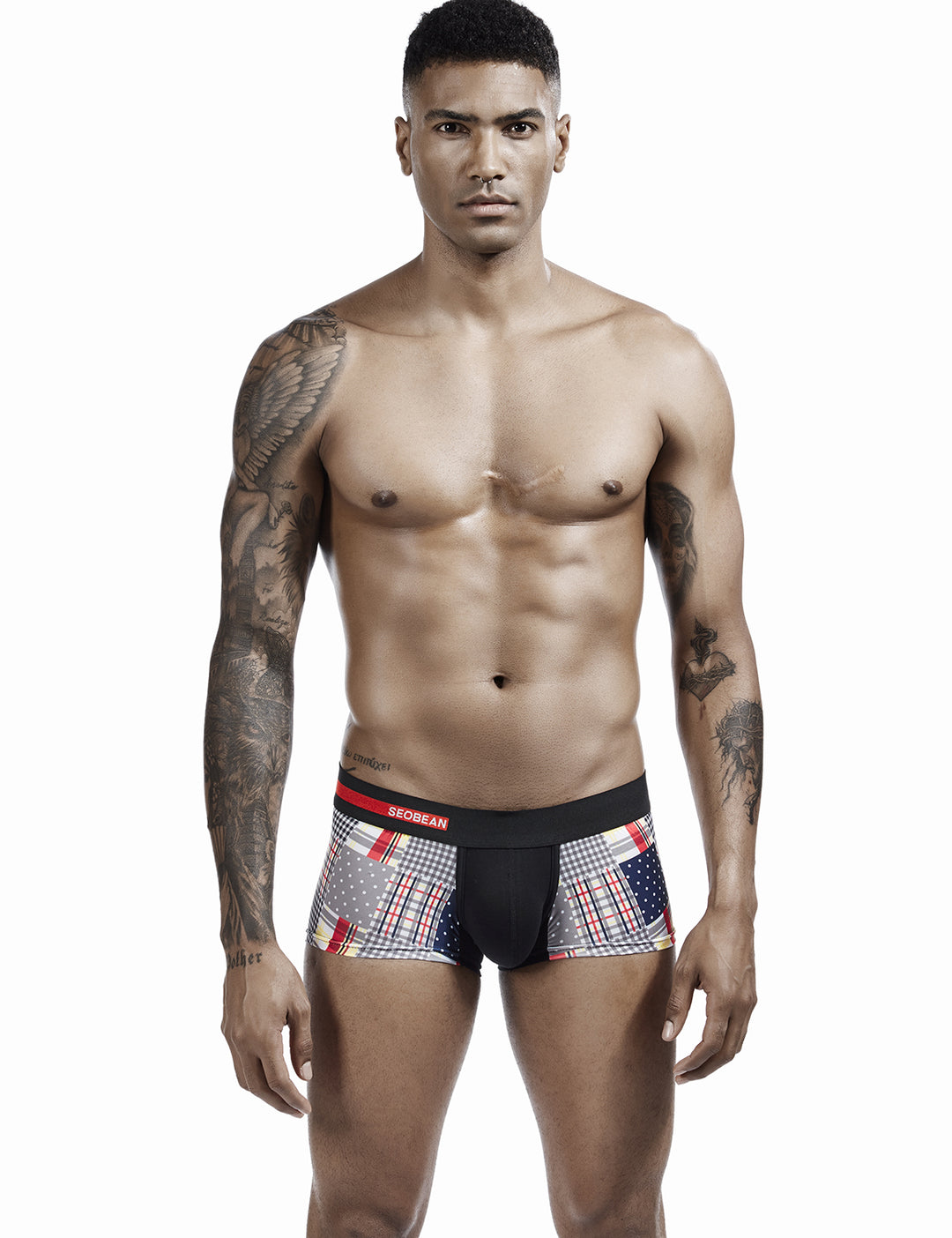 Checkered &amp; Dot Boxer Brief 00207