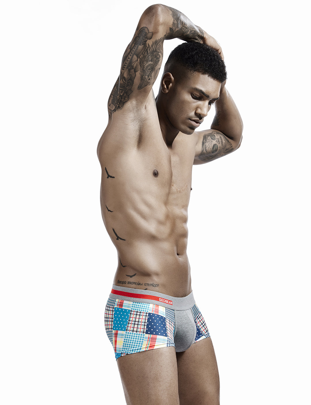 Checkered &amp; Dot Boxer Brief 00207