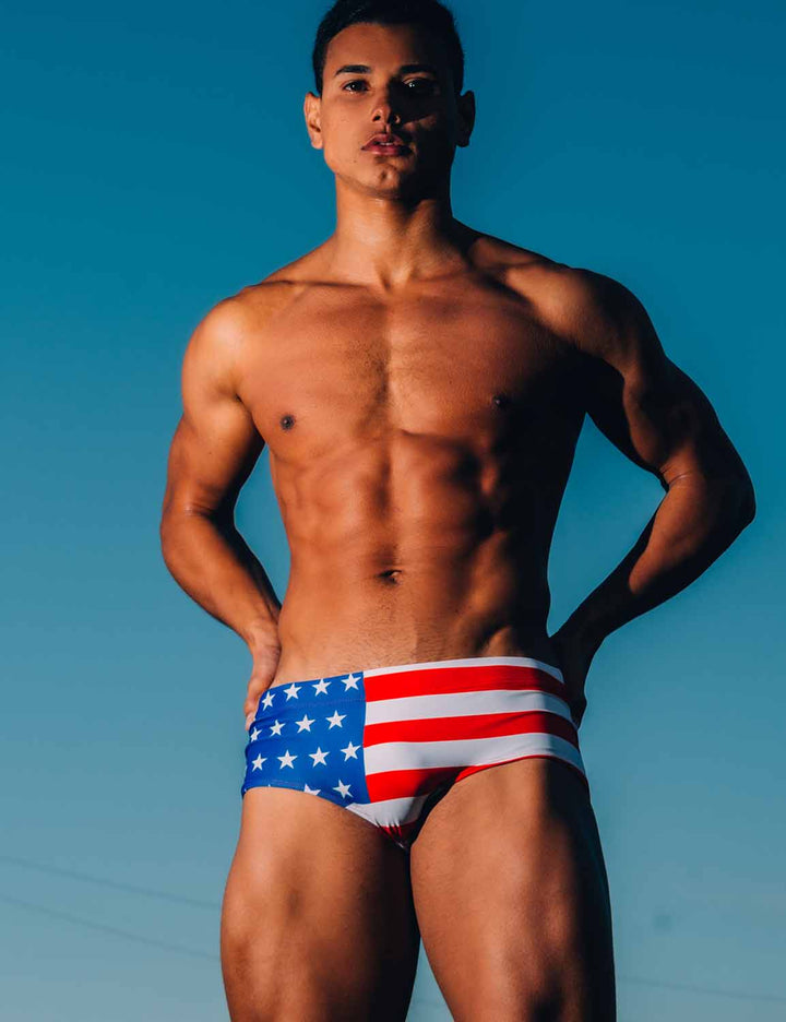 Flag Boxer Brief Swimwear 00802