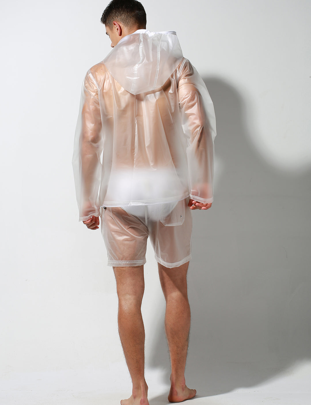 Translucent Windbreaker Hooded Jacket or Shorts
