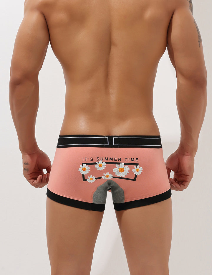 Chrysanthemum Pattern Low Rise Boxer Brief 00214