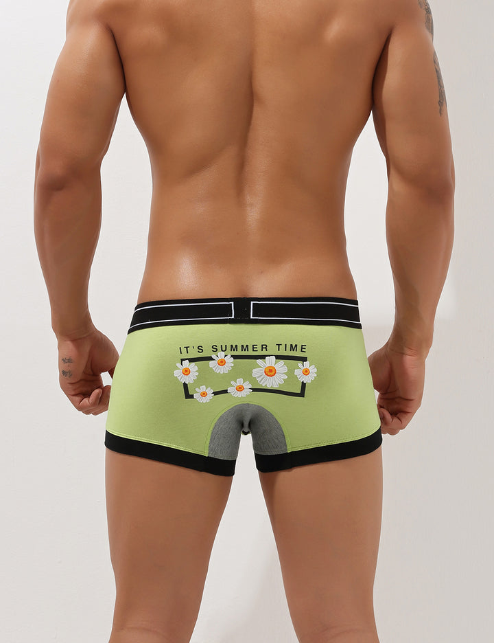 Chrysanthemum Pattern Low Rise Boxer Brief 00214